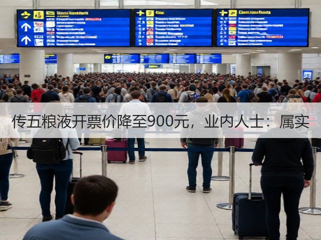 传五粮液开票价降至900元，业内人士：属实(图4)