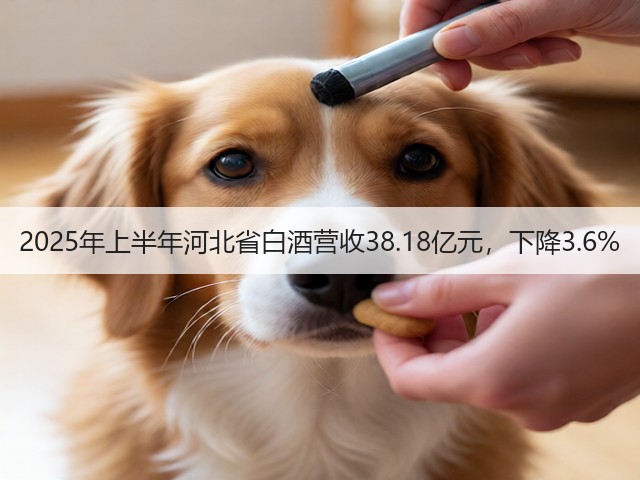 2025年上半年河北省白酒营收38.18亿元，下降3.6%(图1)