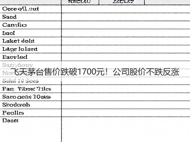 飞天茅台售价跌破1700元！公司股价不跌反涨(图2)