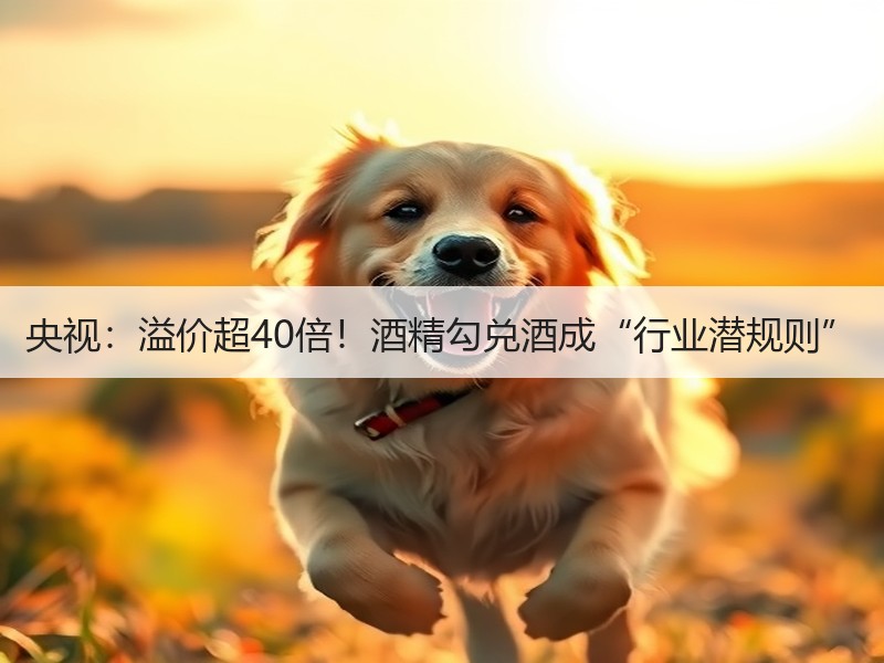 央视：溢价超40倍！酒精勾兑酒成“行业潜