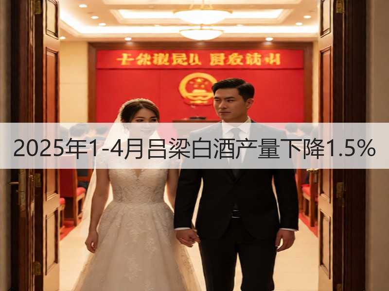 2025年1-4月吕梁白酒产量下降1.5