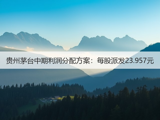 贵州茅台中期利润分配方案：每股派发23.957元(图5)