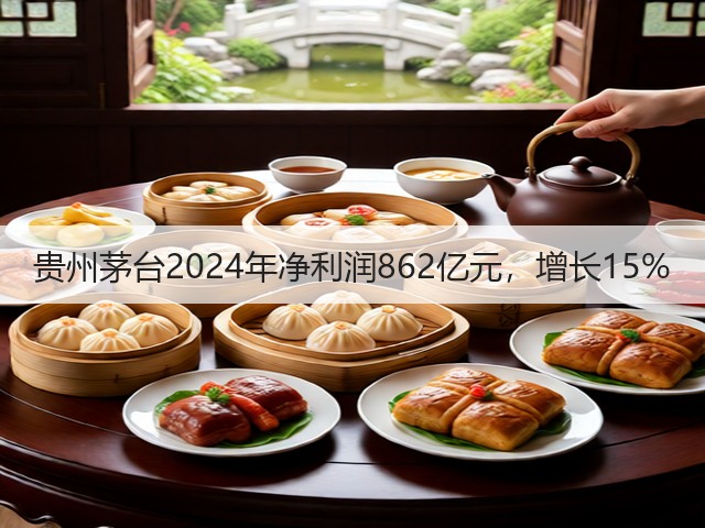 贵州茅台2024年净利润862亿元，增长15%(图1)
