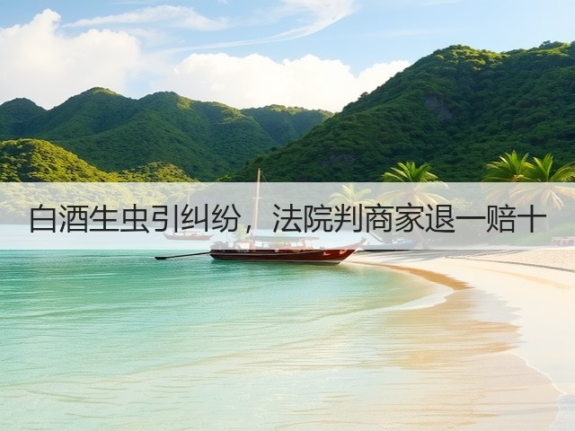 白酒生虫引纠纷，法院判商家退一赔十(图2)