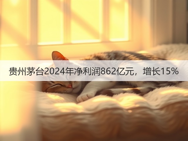 贵州茅台2024年净利润862亿元，增长15%(图2)