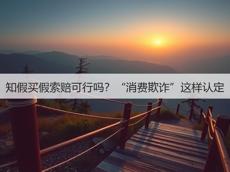 知假买假索赔可行吗？“消费欺诈”这样认定