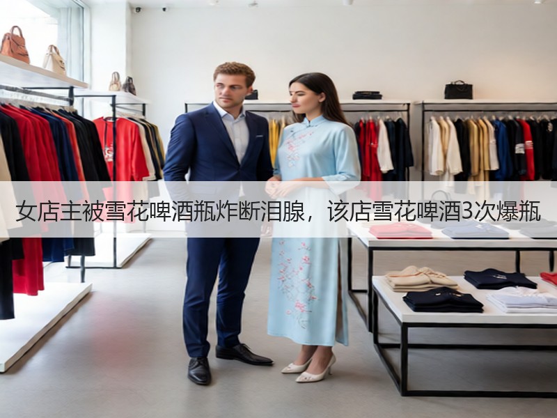 女店主被雪花啤酒瓶炸断泪腺，该店雪花啤酒
