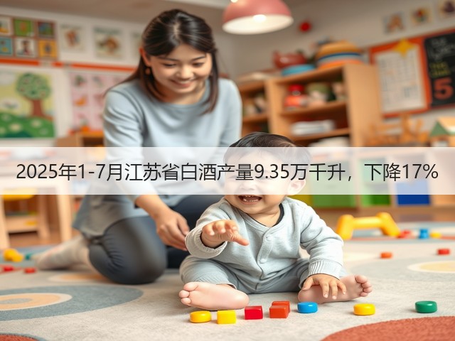 2025年1-7月江苏省白酒产量9.35万千升，下降17%(图2)