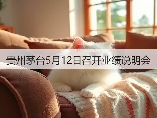 贵州茅台5月12日召开业绩说明会(图3)