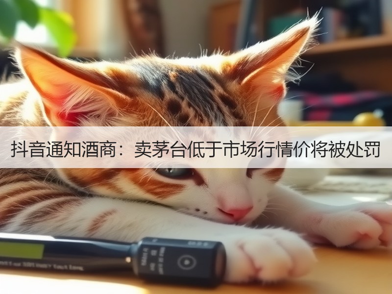 抖音通知酒商：卖茅台低于市场行情价将被处