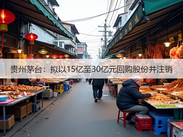 贵州茅台：拟以15亿至30亿元回购股份并注销(图4)