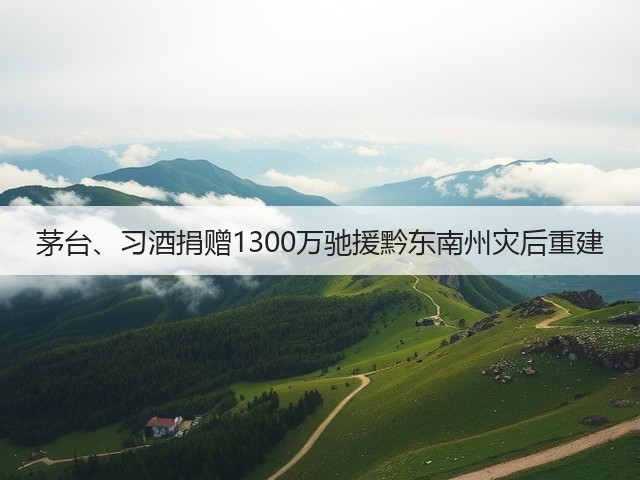 茅台、习酒捐赠1300万驰援黔东南州灾后重建(图5)