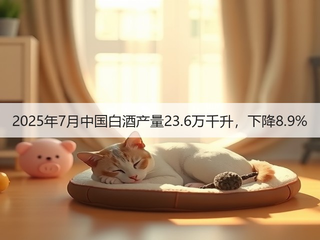 2025年7月中国白酒产量23.6万千升，下降8.9%(图2)