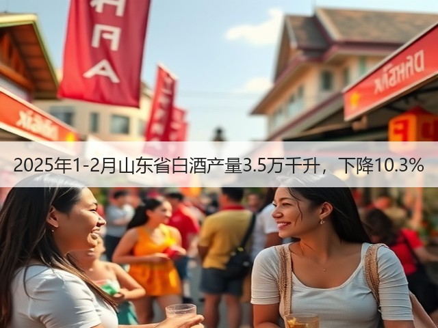 2025年1-2月山东省白酒产量3.5万千升，下降10.3%(图1)