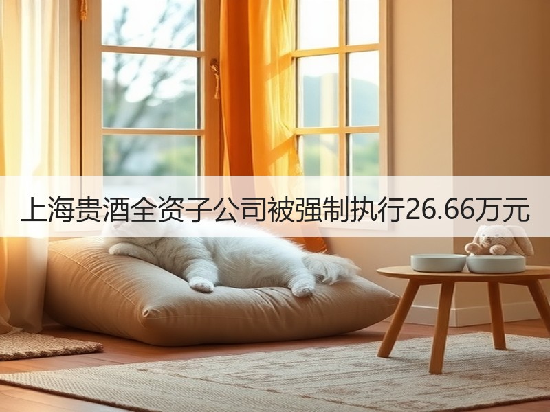 上海贵酒全资子公司被强制执行26.66万