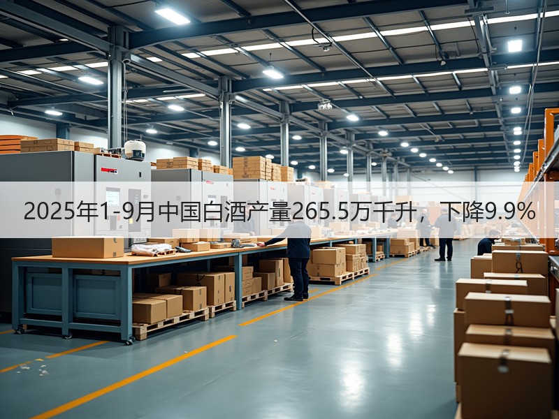 2025年1-9月中国白酒产量265.5