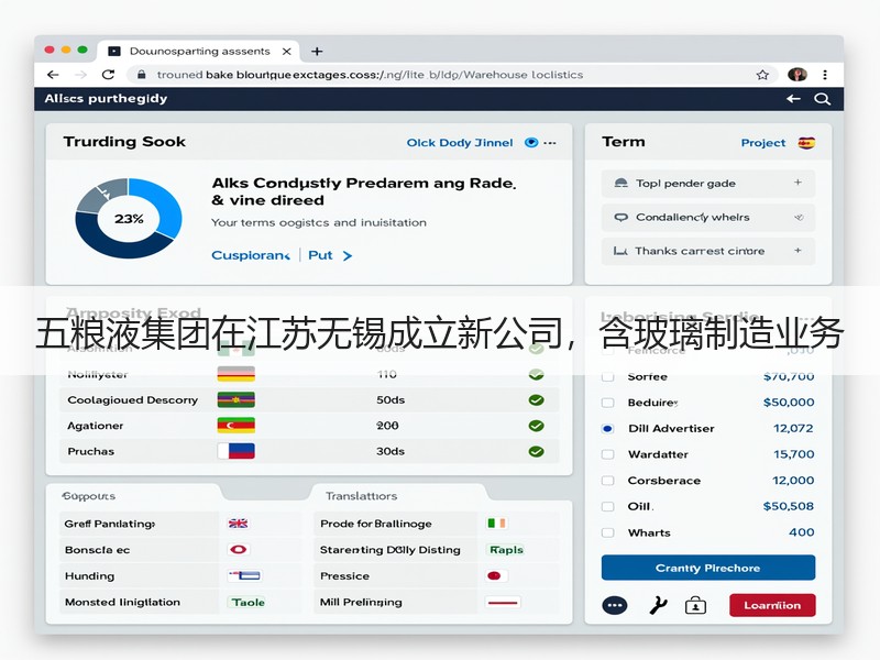 五粮液集团在江苏无锡成立新公司，含玻璃制