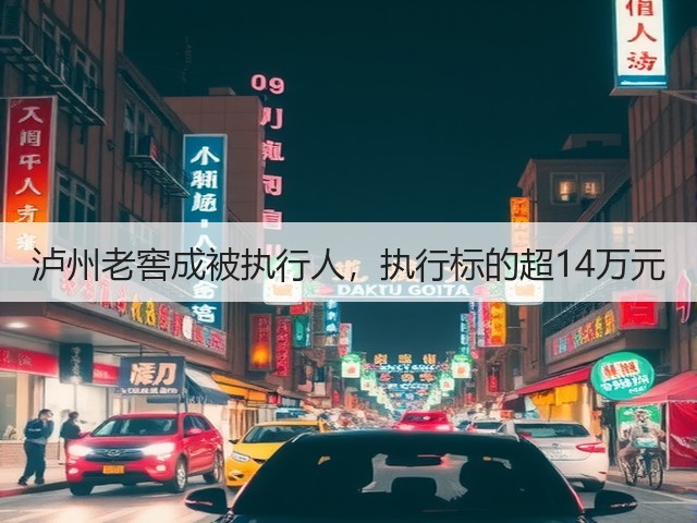 泸州老窖成被执行人，执行标的超14万元(图1)