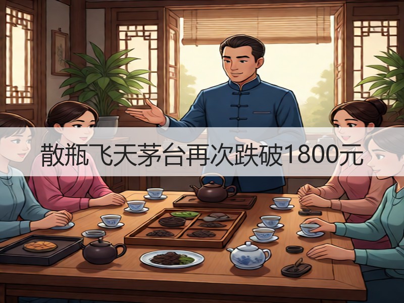 散瓶飞天茅台再次跌破1800元