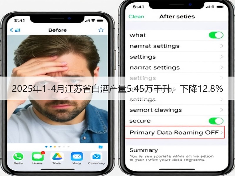 2025年1-4月江苏省白酒产量5.45
