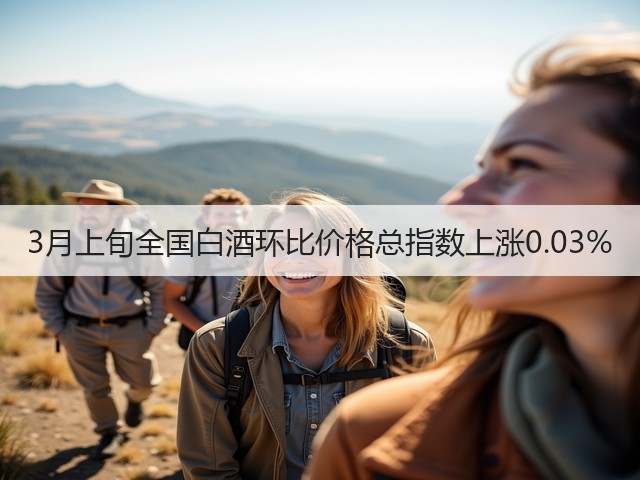 3月上旬全国白酒环比价格总指数上涨0.03%(图4) 3月上旬全国白酒环比价格总指数上涨0.03%(图4)