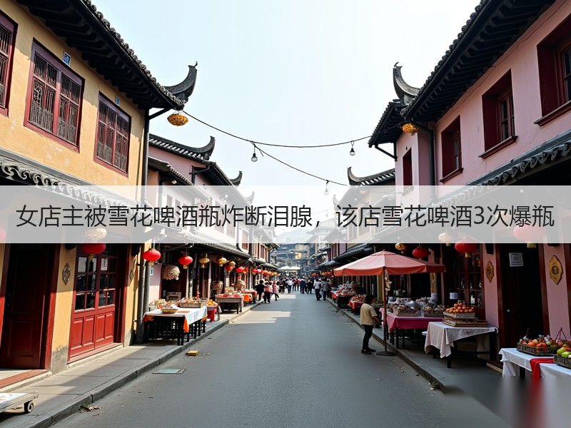 女店主被雪花啤酒瓶炸断泪腺，该店雪花啤酒