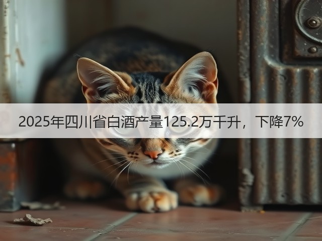 2025年四川省白酒产量125.2万千升，下降7%(图5)