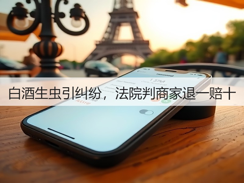 白酒生虫引纠纷，法院判商家退一赔十