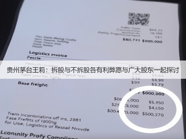 贵州茅台王莉：拆股与不拆股各有利弊愿与广大股东一起探讨(图4)
