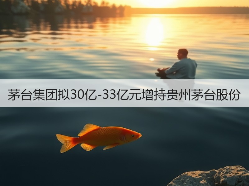 茅台集团拟30亿-33亿元增持贵州茅台股