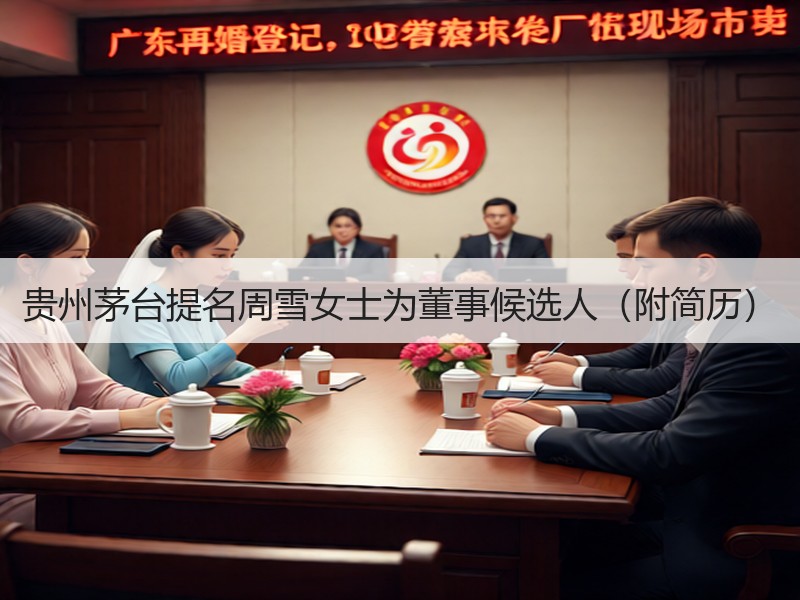 贵州茅台提名周雪女士为董事候选人（附简历