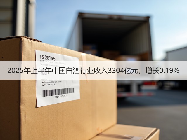 2025年上半年中国白酒行业收入3304亿元，增长0.19%(图1)