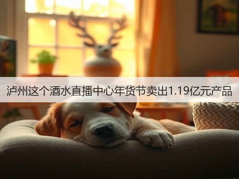 泸州这个酒水直播中心年货节卖出1.19亿