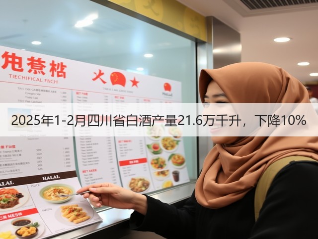 2025年1-2月四川省白酒产量21.6万千升，下降10%(图5)