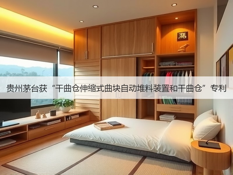 贵州茅台获“干曲仓伸缩式曲块自动堆料装置