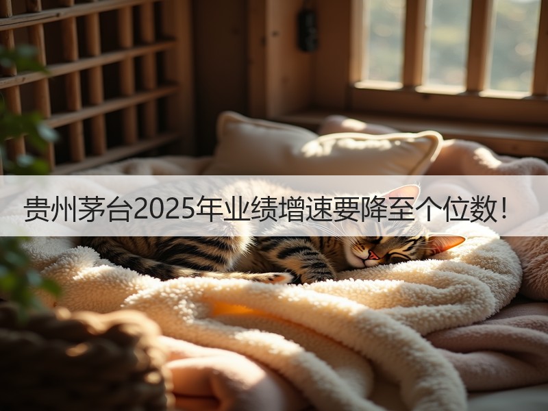 贵州茅台2025年业绩增速要降至个位数！