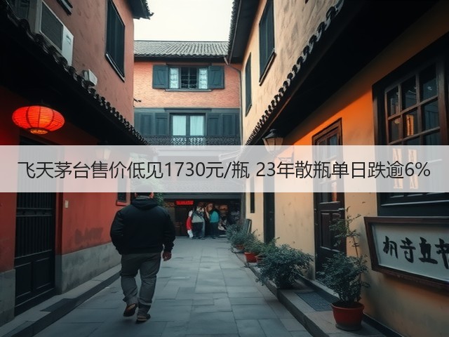 飞天茅台售价低见1730元/瓶 23年散瓶单日跌逾6%(图5)