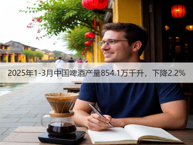 2025年1-3月中国啤酒产量854.1万千升，下降2.2%(图2)