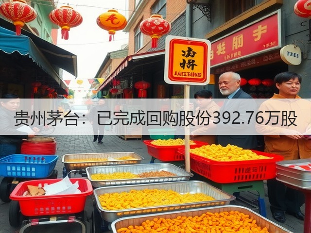 贵州茅台：已完成回购股份392.76万股(图1)