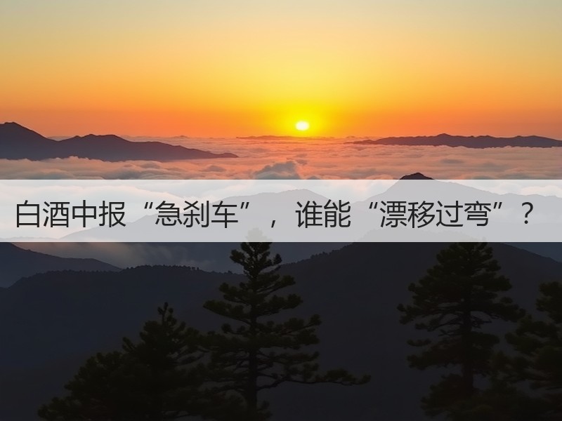 白酒中报“急刹车”，谁能“漂移过弯”？