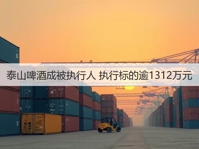 泰山啤酒成被执行人 执行标的逾1312万元(图4)