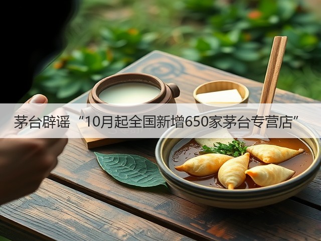 茅台辟谣“10月起全国新增650家茅台专营店”(图1)