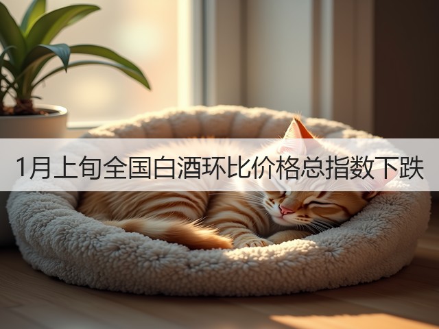 1月上旬全国白酒环比价格总指数下跌(图2)
