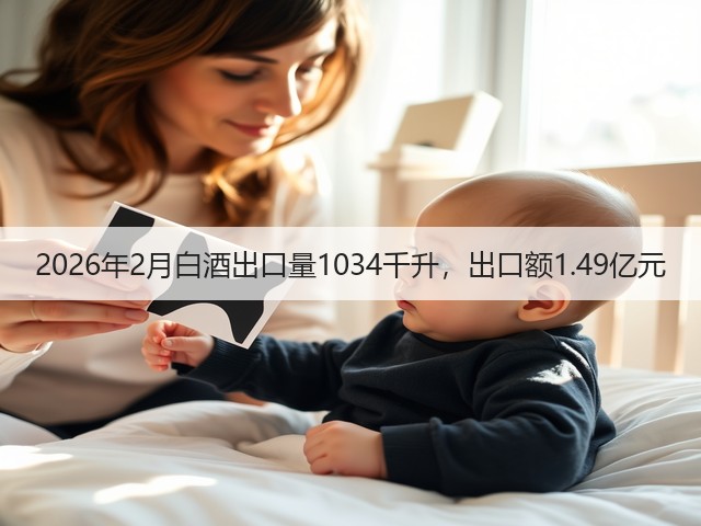 2026年2月白酒出口量1034千升，出口额1.49亿元(图3)