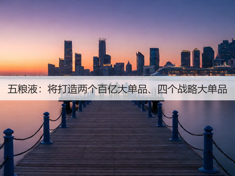 五粮液：将打造两个百亿大单品、四个战略大