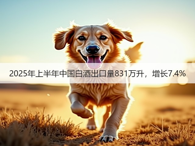 2025年上半年中国白酒出口量831万升，增长7.4%(图2)