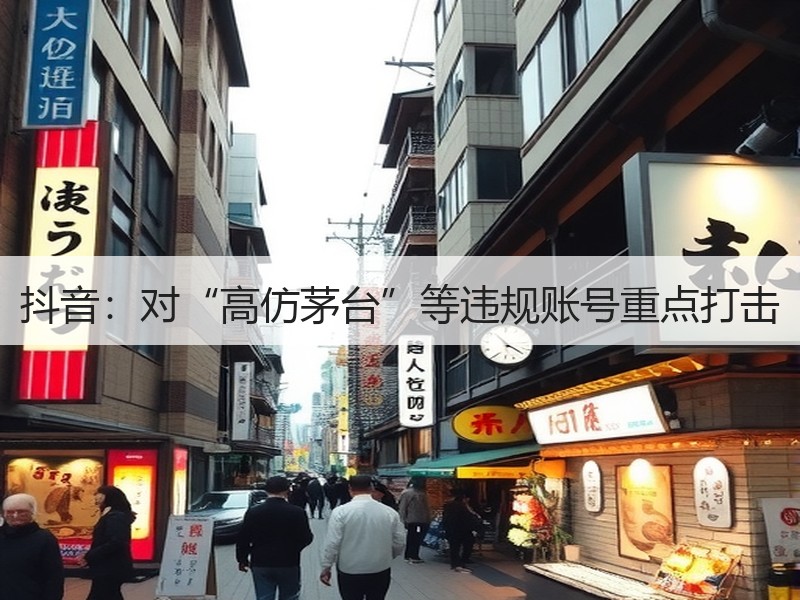 抖音：对“高仿茅台”等违规账号重点打击