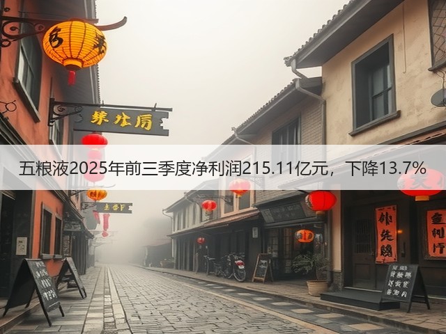 五粮液2025年前三季度净利润215.11亿元，下降13.7%(图4)