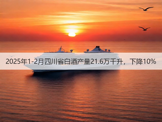 2025年1-2月四川省白酒产量21.6万千升，下降10%(图4)