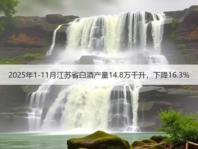 2025年1-11月江苏省白酒产量14.8万千升，下降16.3%(图4)